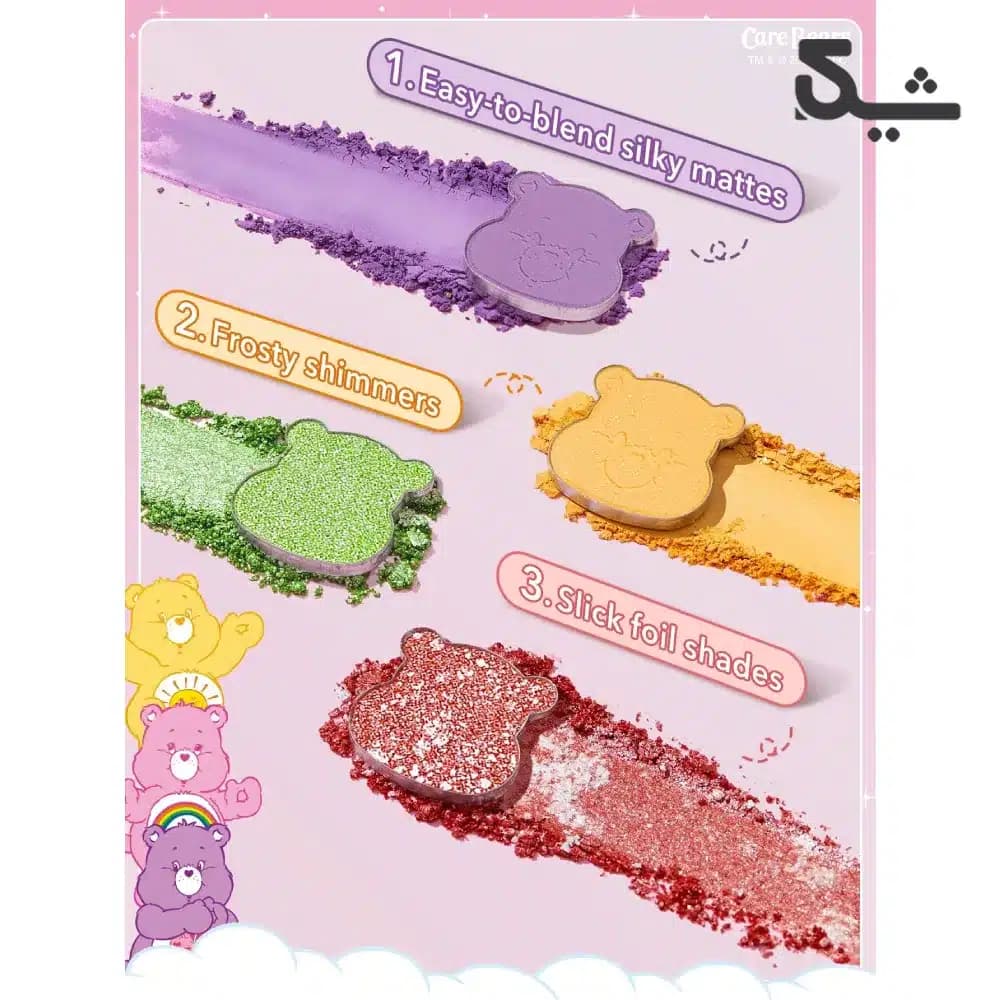 پالت سایه چشم ۱۲ رنگ شیگلم مدل X Care Bears Share Your Care — تصویر ۵