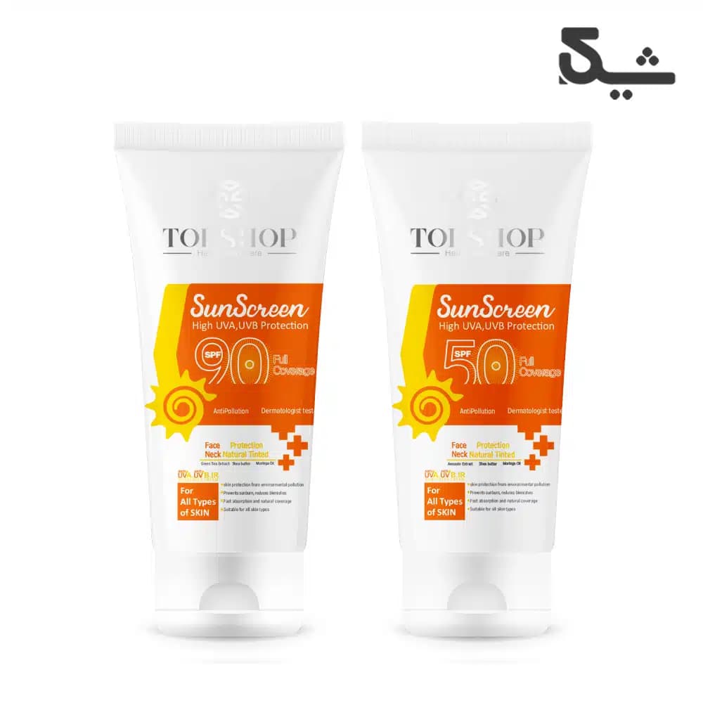 کرم ضد آفتاب بی رنگ SPF 50 تاپ شاپ محافظ در برابر آلودگی هوا 50 میل