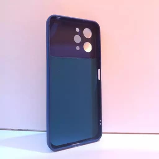 گارد محافظ Redmi 12 با محافظ لنز دوربین کاور آبی تیره گوشی شیائومی redmi 12 — تصویر ۲