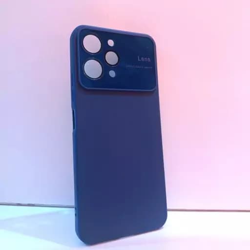 گارد محافظ Redmi 12 با محافظ لنز دوربین کاور آبی تیره گوشی شیائومی redmi 12