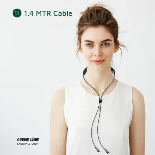ماساژور گردنی کابلی 100 وات گرین لاین مدل Green Lion 3 in 1 Massager Cable PD 100W GN3N1MSC100BK — تصویر ۳