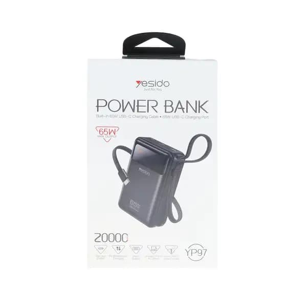 پاور بانک 20000 میلی امپر فست شارژ یسیدو مدل Yesido YP97 65W — تصویر ۵