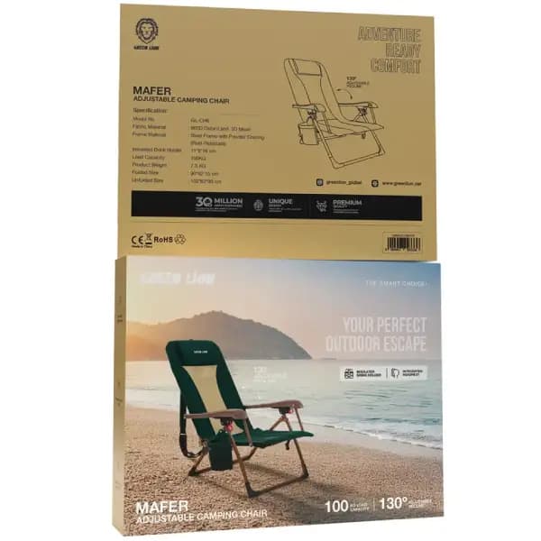 صندلی کمپینگ گرین لاین مدل Green Lion Mafer Adjustable Camping Chair — تصویر ۳