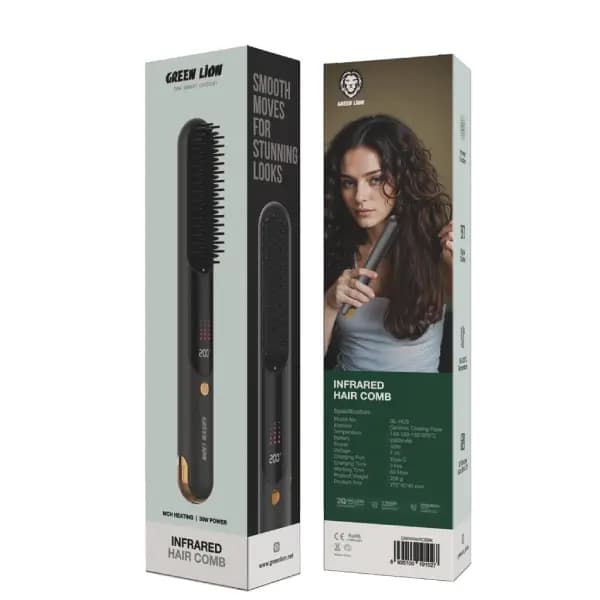شانه صاف کننده مو گرین لاین مدل Green Lion Infrared Hair Comb — تصویر ۴