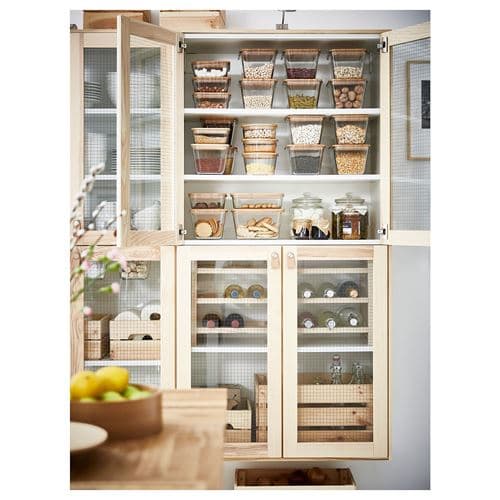 ظرف نگهدارنده غذا آیکیا، مدل IKEA 365+، مربع/ شیشه‌ای/ درب بامبو، 1.2 لیتری — تصویر ۴