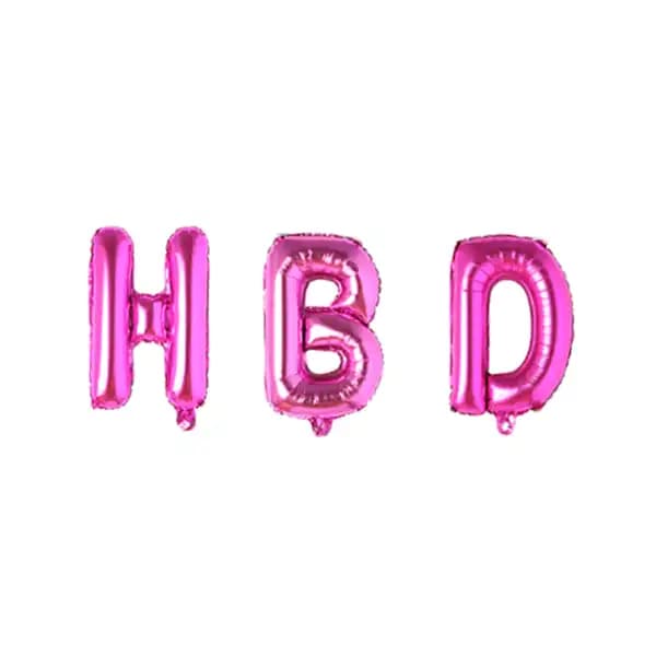 بادکنک اچ بی دی HBD صورتی 16 اینچ