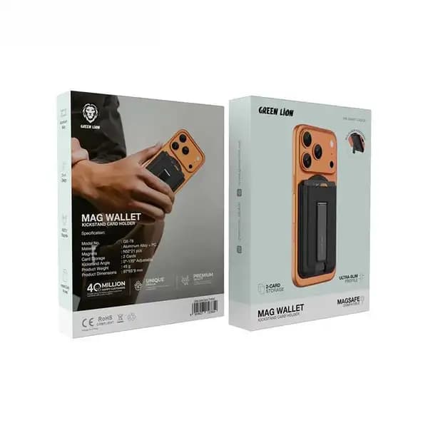 جا کارتی و استند مگ سیف گرین لاین مدل Green Lion Mag Wallet GNLMAGWLTH Kickstand and Card Holder — تصویر ۳