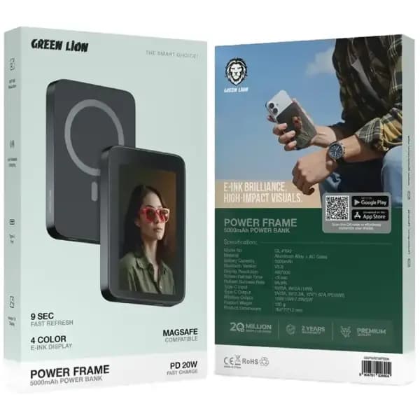 پاور بانک وایرلس 5000 هزار گرین لاین مدل Green Lion GL-PX42 — تصویر ۴