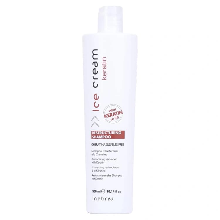 شامپو Inebrya مدل Ice Cream Keratin حجم 300 میلی لیتر