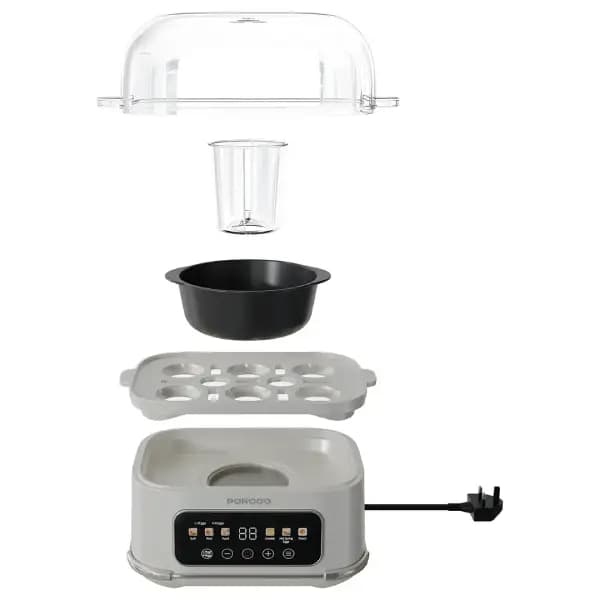 تخم‌ مرغ‌ پز هوشمند 6 عددی پرودو مدل Porodo Lifestyle Poacher Smart Electric Egg Boiler with Program Selector — تصویر ۳