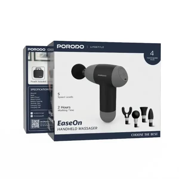 ماساژور تفنگی پرودو مدل Porodo Lifestyle EaseOn Handheld Massager — تصویر ۴