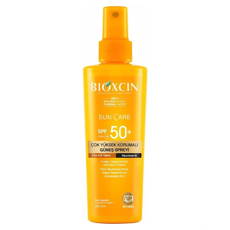 اسپری ضد آفتاب Bioxcin مدل Sun Care Very High Protection حجم 200 میلی لیتر