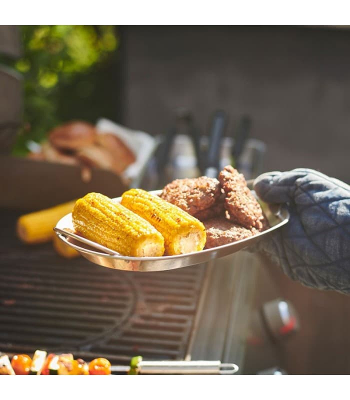 دستکش فر آیکیا، مدل GRILLTIDER ، آبی/قهوه ای/ 36 سانتی متر — تصویر ۴
