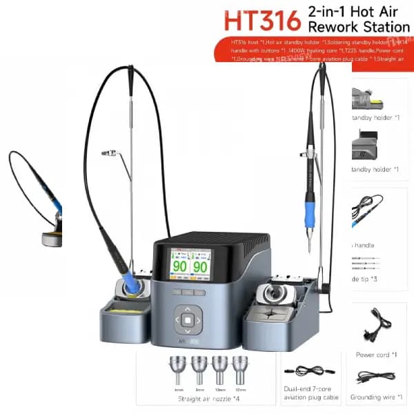 هویه دو قلو سه دسته آیکسون مدل AiXun T420D Dual Channel Soldering Station — تصویر ۲