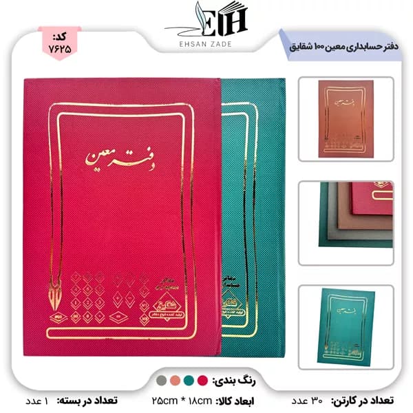 شقايق-دفتر حسابداري معين 100 برگ