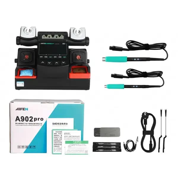 هویه دو قلو سه دسته 9 نوک آیفن مدل AIFEN A902 PRO Soldering Iron — تصویر ۳