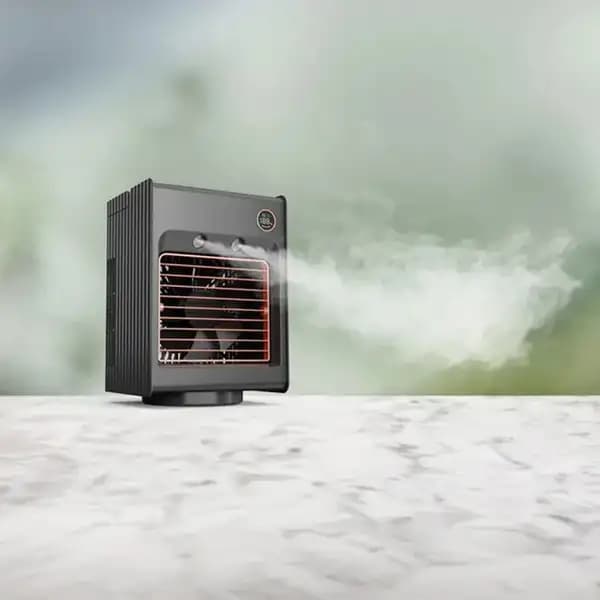 پنکه رومیزی مه پاش و چراغ خواب پرودو مدل Porodo Lifestyle Air & Mist Portable Cooling Fan With Night Light — تصویر ۶