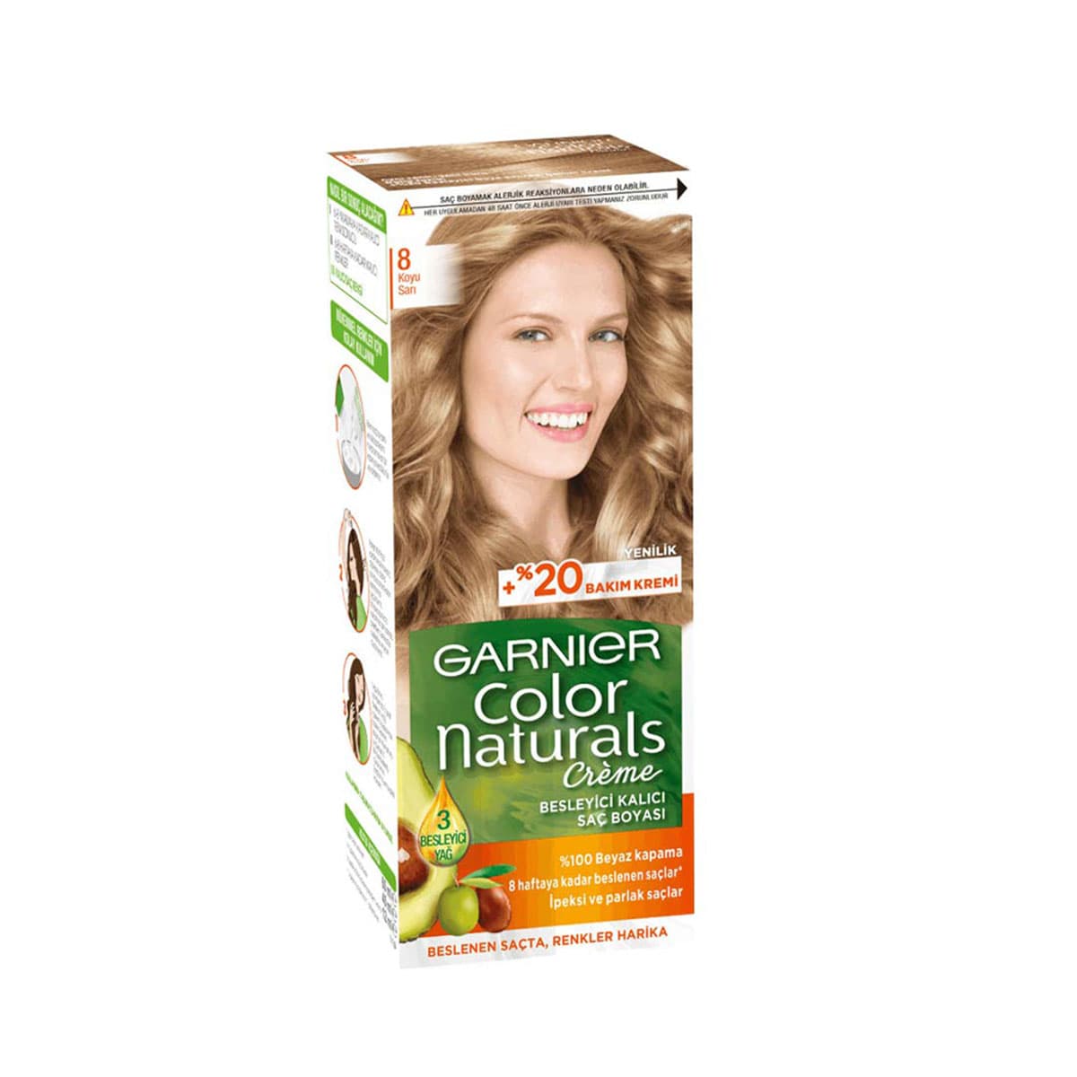کیت رنگ مو گارنیه طلایی تیره 8 GARNIER