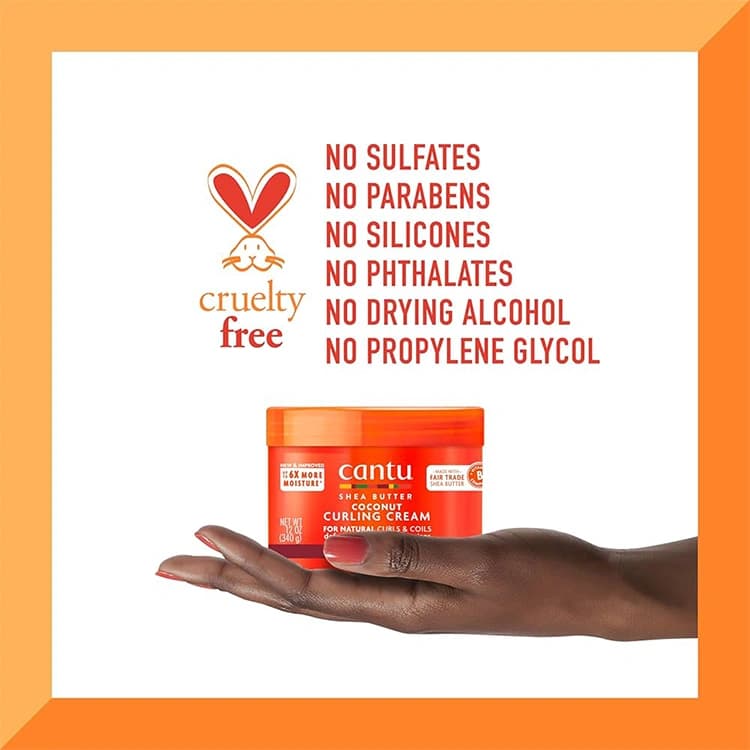 کرم مو Cantu مدل Coconut Curling حجم 340 میلی لیتر — تصویر ۶