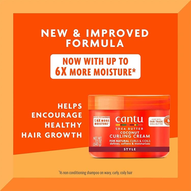 کرم مو Cantu مدل Coconut Curling حجم 340 میلی لیتر — تصویر ۸