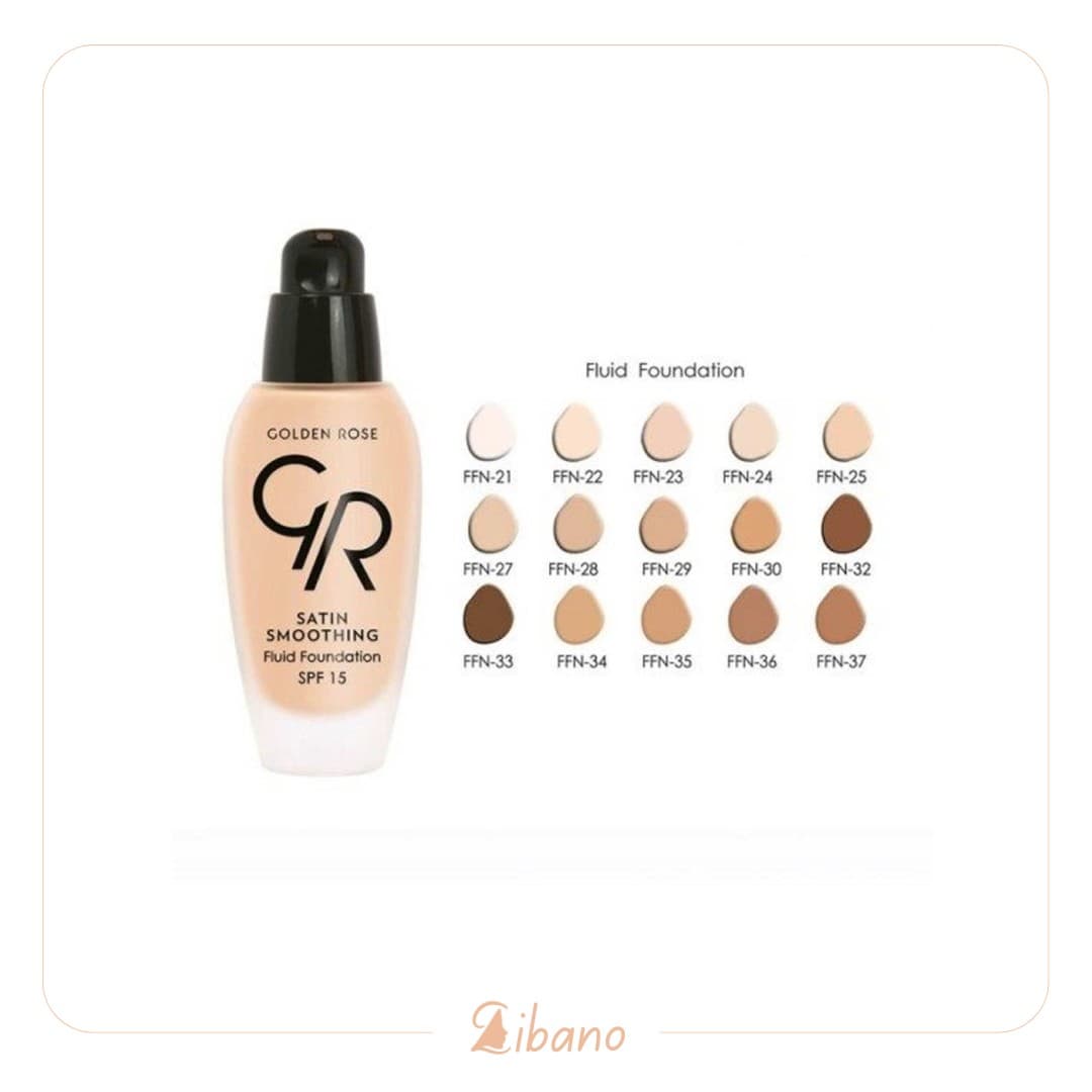 گلدن رز کرم پودر ساتین شماره (21) حجم 30 میل Golden Rose Satin SPF 15 — تصویر ۲