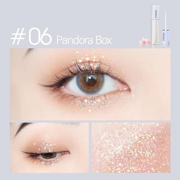 سایه چشم مایع گلیتری زیسی ZEESEA اصل مدل Glitter Galaxy — تصویر ۵