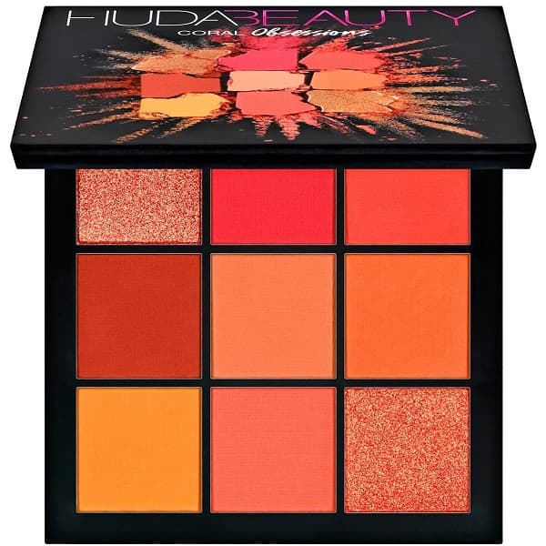 سایه 9 رنگ هدی بیوتی Huda Beauty مدل کرال آبسیژن Coral Obsessions اصل