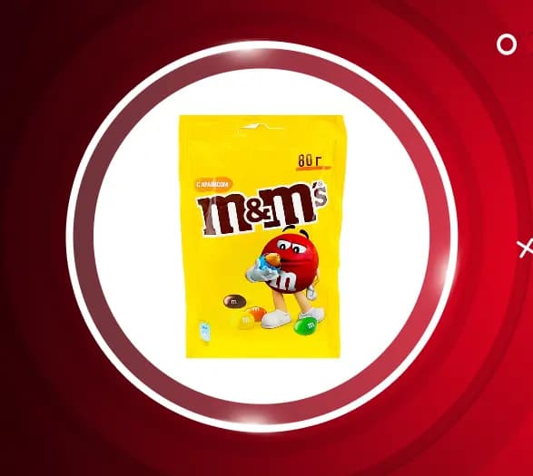 اسمارتیز شکلاتی مغزدار 80 گرمی ام اند ام M&M’s — تصویر ۲