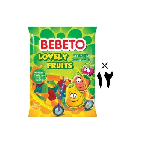 پاستیل میوه ای 12 عددی ببتو Bebeto Funny Bears