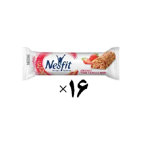 غلات بار توت فرنگی 16 عددی نسفیت نستله Nestle Nesfit — تصویر ۲