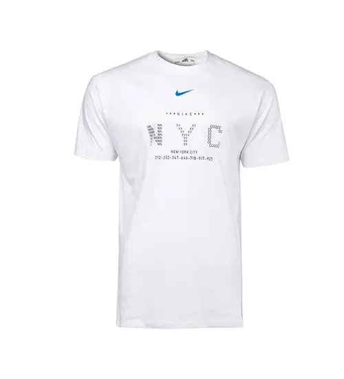 تیشرت Nike یقه گرد مردانه سفید پنبه طرح دار مدل 45214