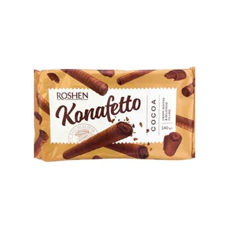 بیسکویت رولی شکلاتی 140 گرمی روشن Roshen