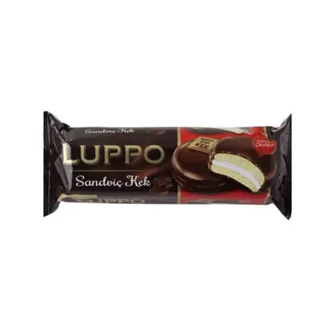 کیک اسفنجی با روکش شکلاتی و مغز مارشمالو لوپو Luppo