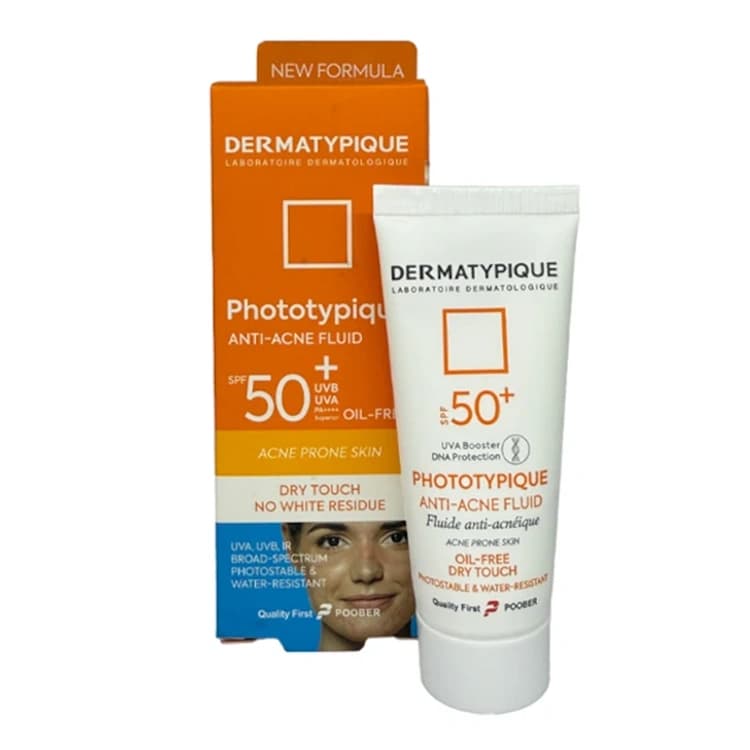 کرم ضد آفتاب DERMATYPIQUE مدل Phototypique Anti Acne Fluid حجم 40 میلی لیتر — تصویر ۷