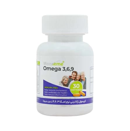سافت ژل امگا 3 6 9 مونم برند اکسیر آفرین آریا 30 عددی