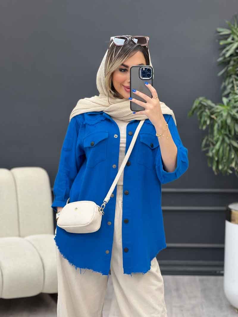 مانتو آستین پیله پایین ریش کد 4946 — تصویر ۸