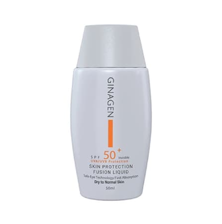 کرم ضد آفتاب SPF50 بی رنگ پوست خشک و نرمال برند ژیناژن