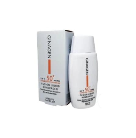 کرم ضد آفتاب SPF50 بی رنگ پوست خشک و نرمال برند ژیناژن — تصویر ۲
