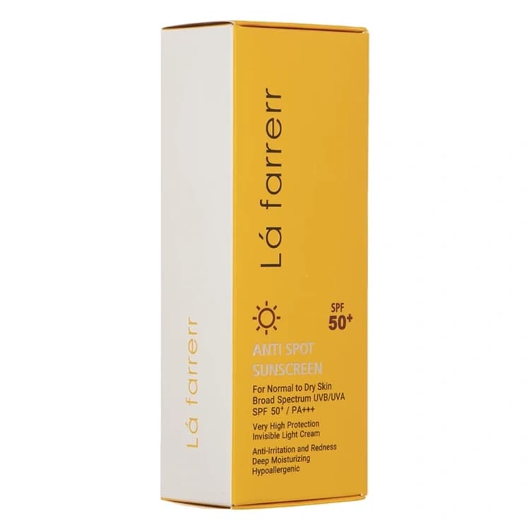 کرم ضد آفتاب L’a farrerr مدل Anti Spot SPF 50 Normal To Dry حجم 40 میلی لیتر — تصویر ۴