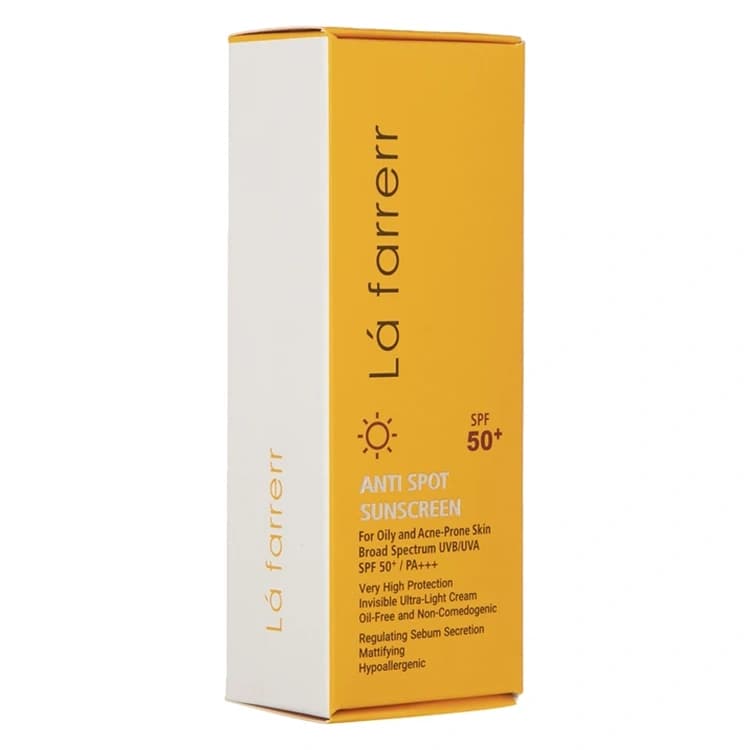 کرم ضد آفتاب L’a farrerr مدل Anti Spot SPF 50 Oily حجم 40 میلی لیتر — تصویر ۴