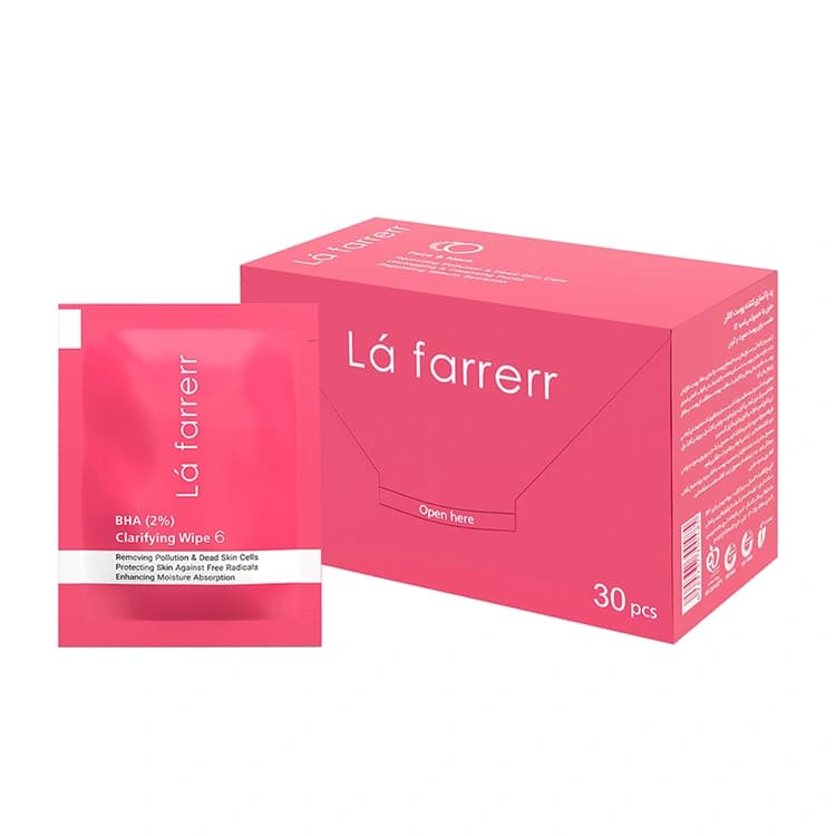 پد لایه بردار L’a farrerr مدل Clarifying Wipes 6 بسته 30 عددی — تصویر ۲