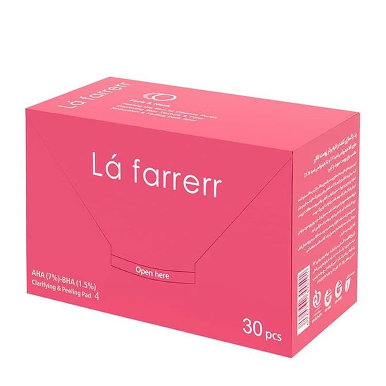 پد لایه بردار L’a farrerr مدل Clarifying Wipes 4 بسته 30 عددی — تصویر ۲