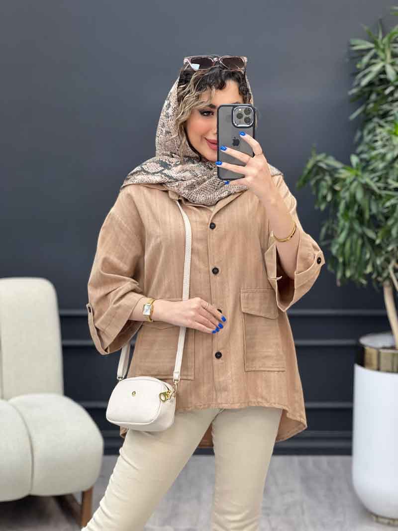 مانتو آستین پاگن هیوا کد 4816 — تصویر ۶