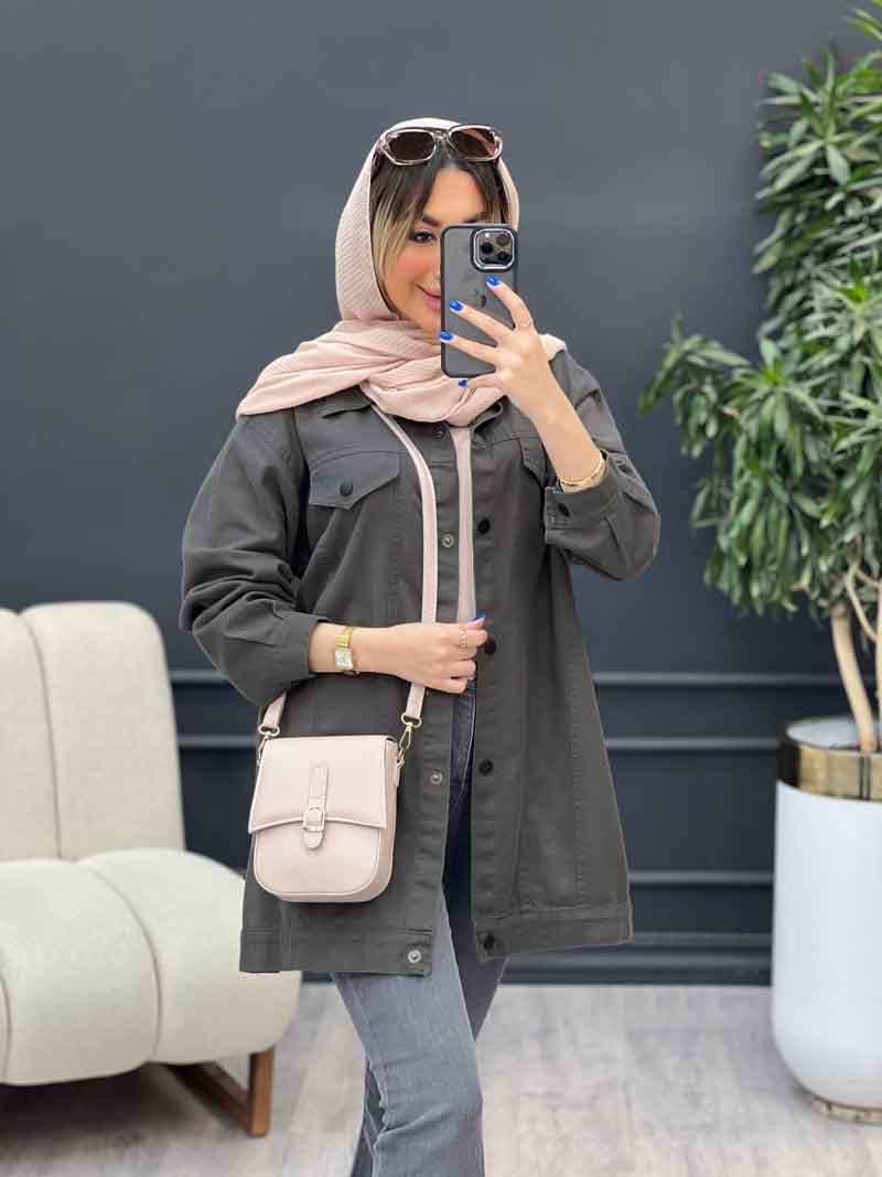 مانتو کتان جیب نما روشا کد 4761 — تصویر ۵
