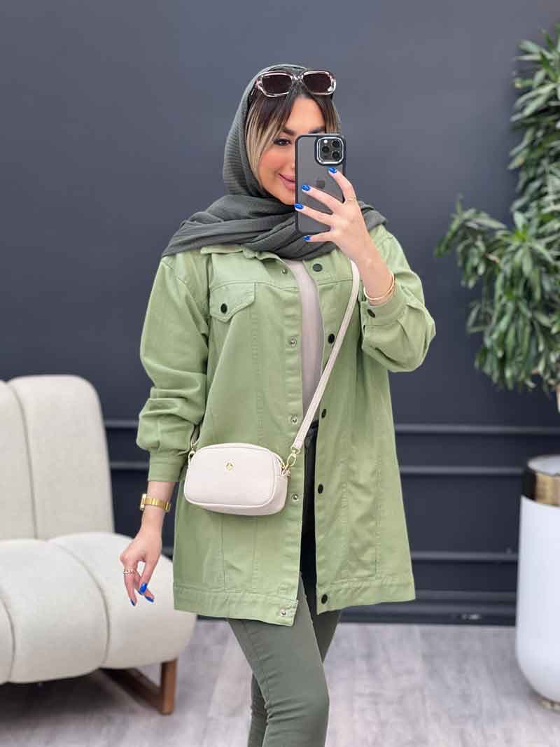 مانتو کتان جیب نما روشا کد 4761 — تصویر ۴