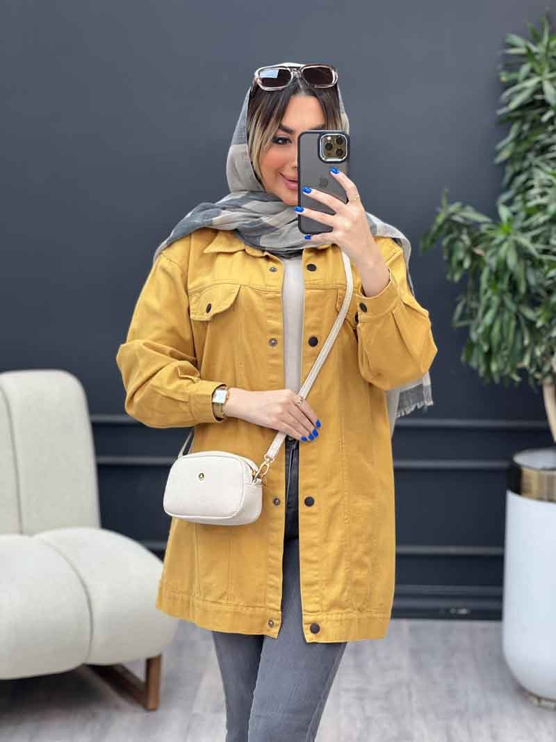مانتو کتان جیب نما روشا کد 4761 — تصویر ۳