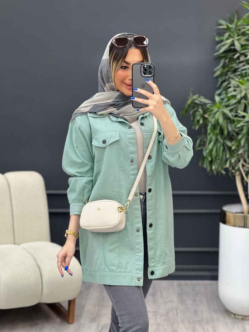 مانتو کتان جیب نما روشا کد 4761 — تصویر ۸