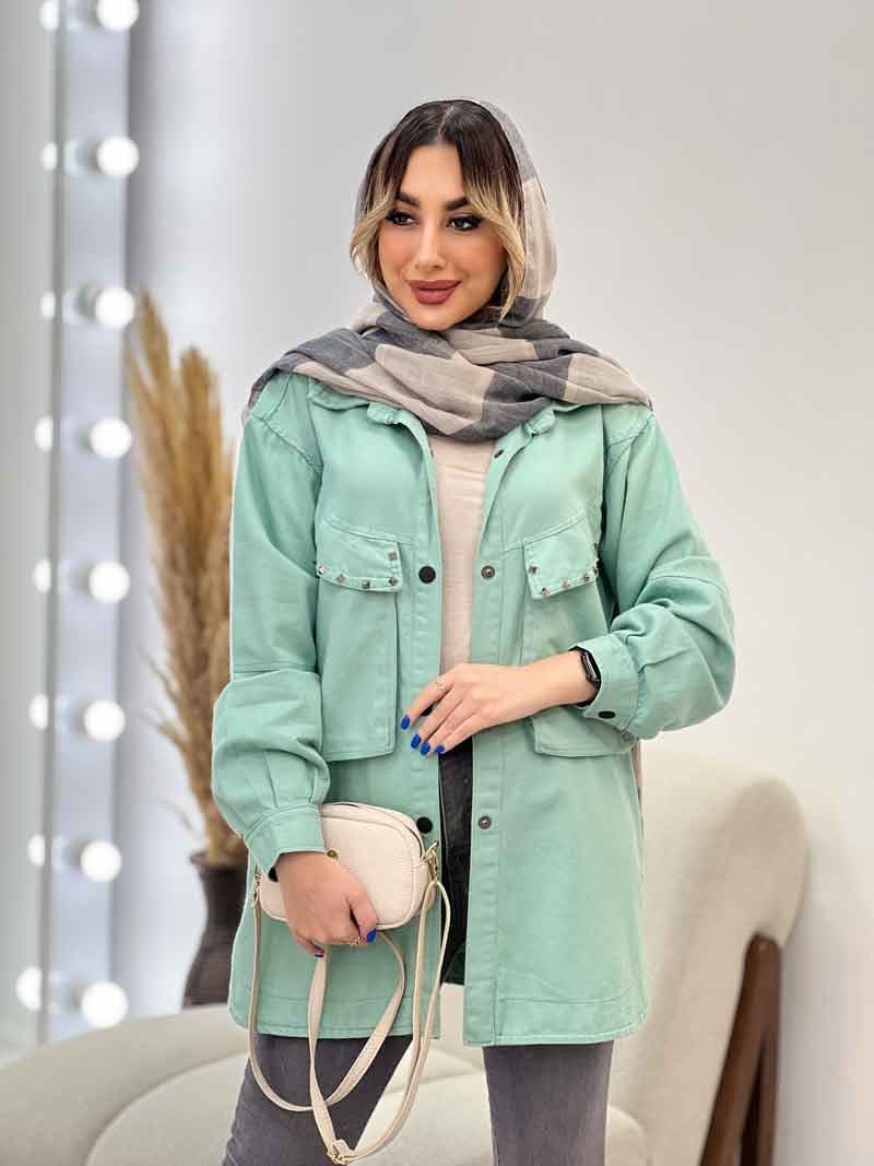 مانتو جیب پرچ هلالی النا کد 4752 — تصویر ۲