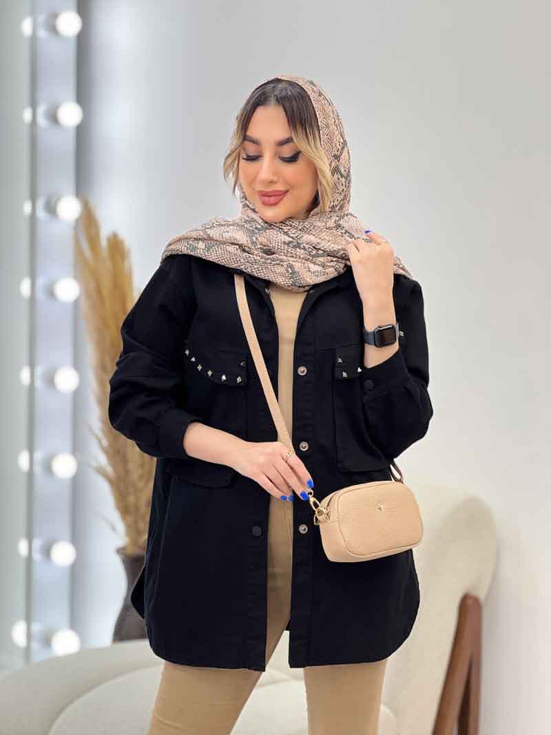 مانتو جیب پرچ هلالی النا کد 4752 — تصویر ۸