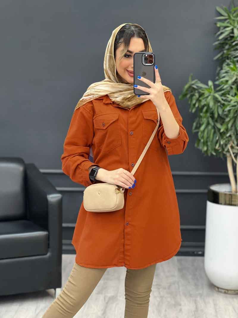 مانتو کتان آنیا کد 4755 — تصویر ۳